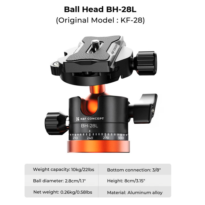 K&F Concept Aluminium Tripod KF09.083V2 - 5